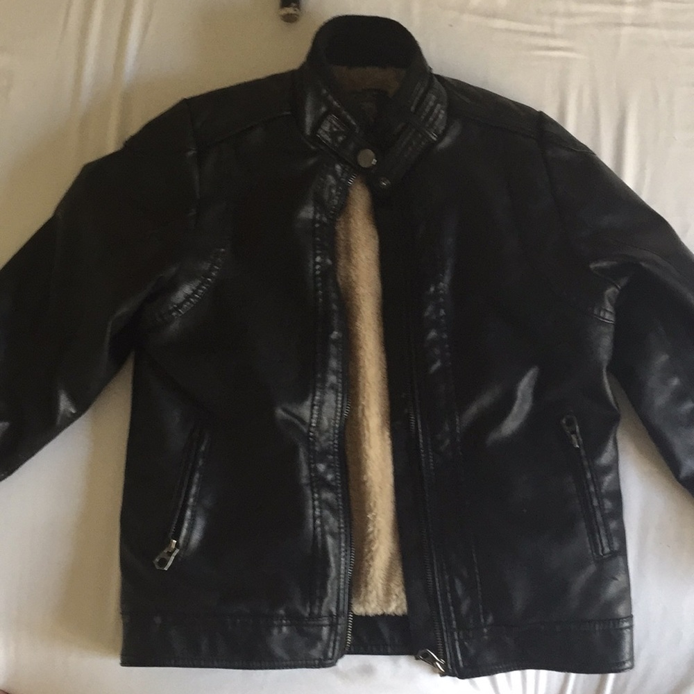 Black leather jacket, premium leather